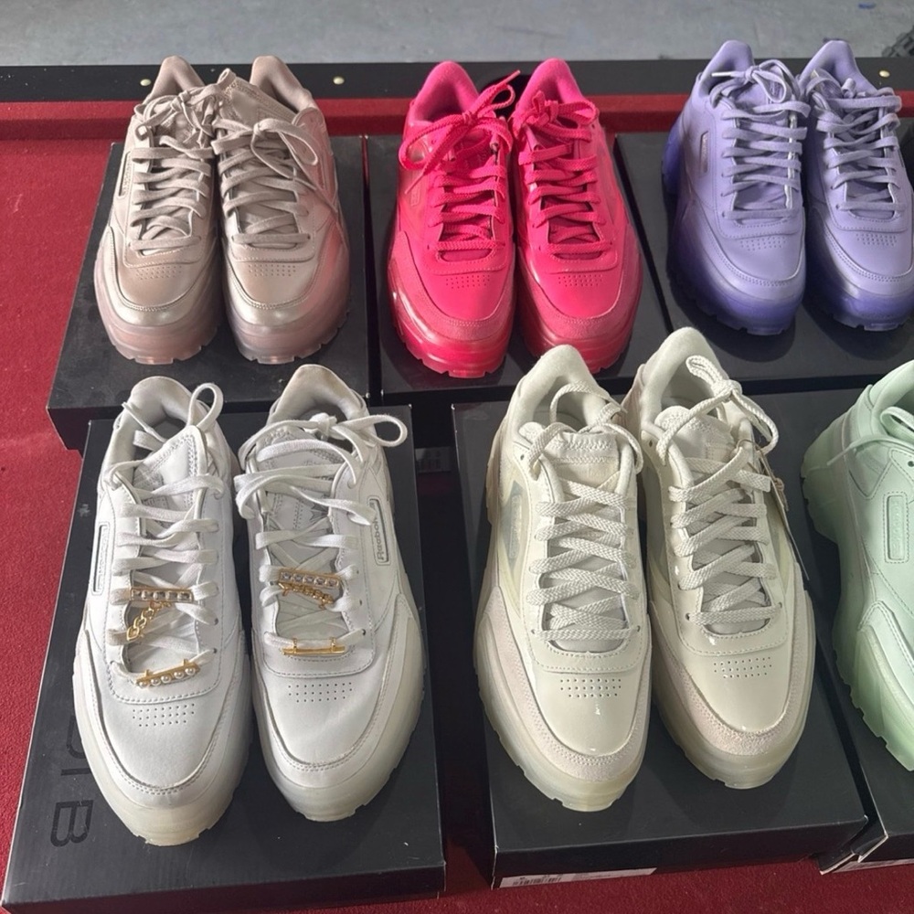 Cardi B Reebok Women's Sneakers - Pink, Purple, Beige,green